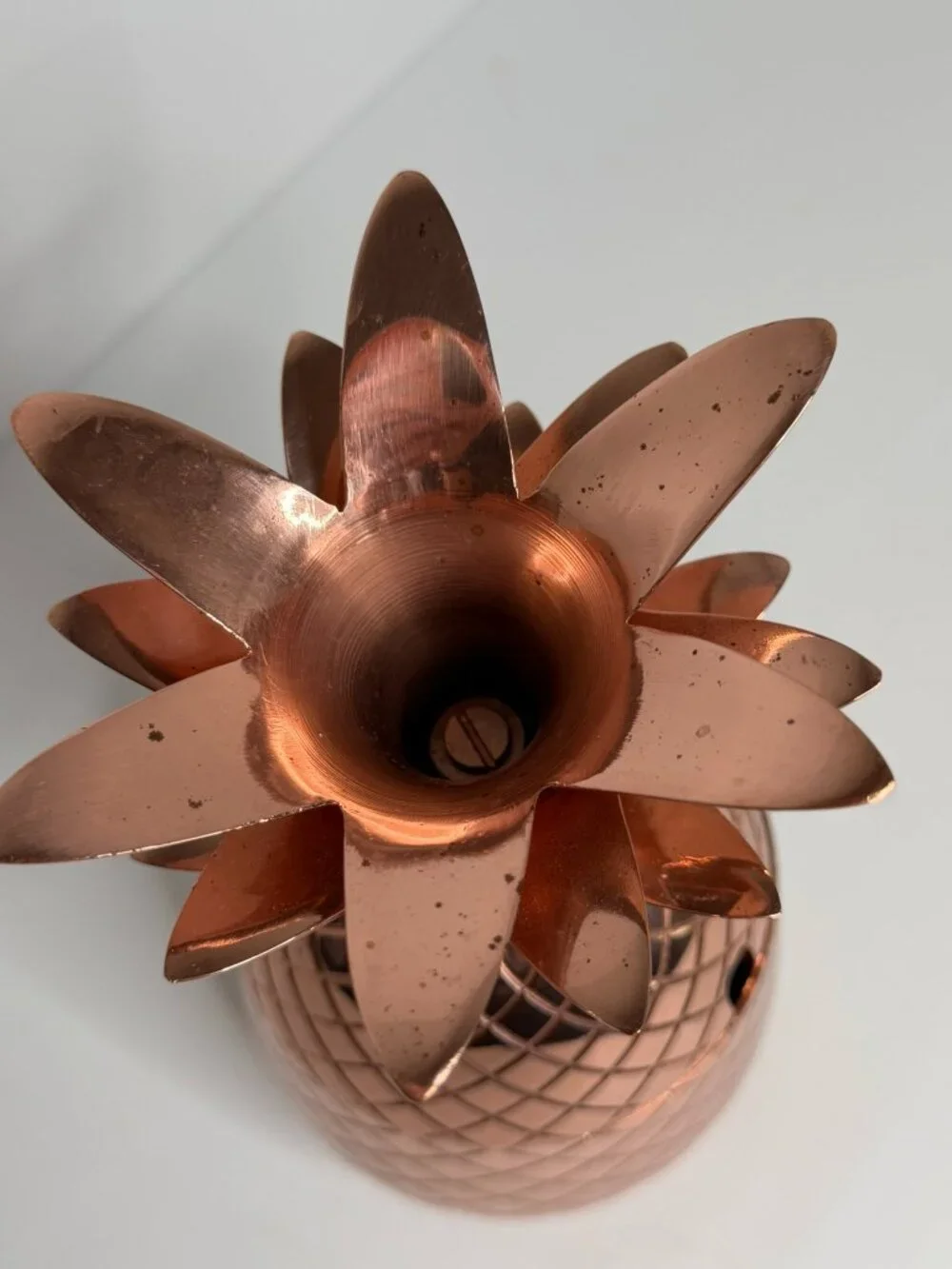Absolut Elyx Copper Pineapple – Luxe Bar Cart Décor (No Inner Cup)
